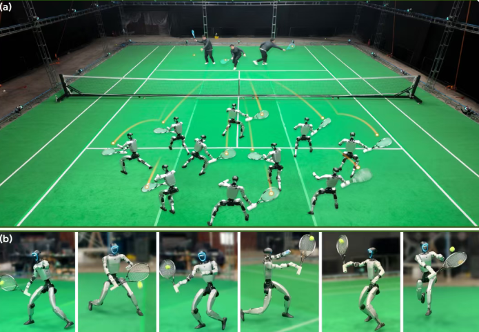 人形機器人打網(wǎng)球