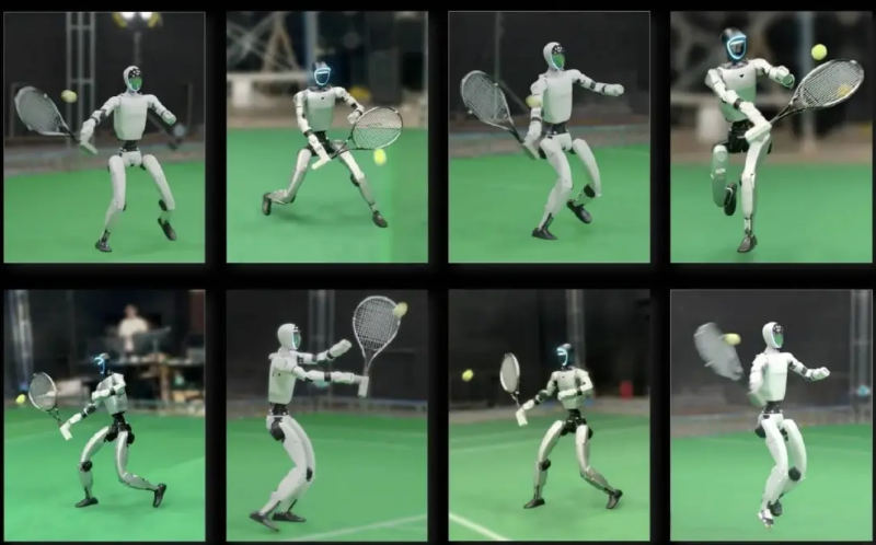 人形機(jī)器人打網(wǎng)球動(dòng)作