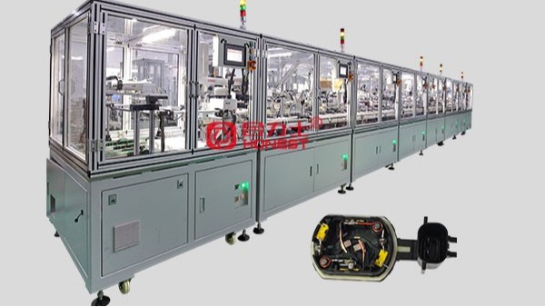 汽車門窗馬達膠蓋自動化組裝設(shè)備安裝調(diào)試完成