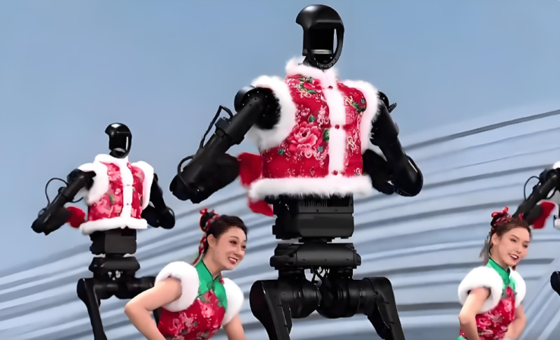 人形機(jī)器人扭秧歌圖