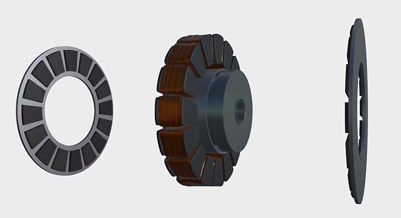 軸向磁通電機扁平結(jié)構(gòu)