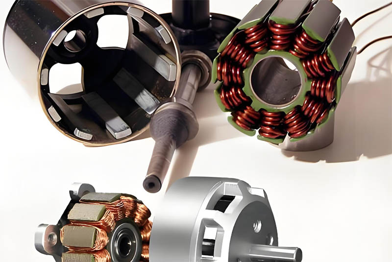 電機轉(zhuǎn)子定子零部件特寫圖